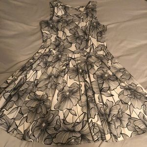 Danny & Nicole black and white floral dress